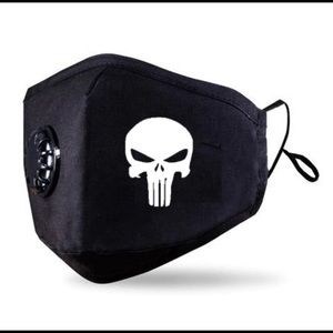Punisher Face Mask with filter Washable Reusable
